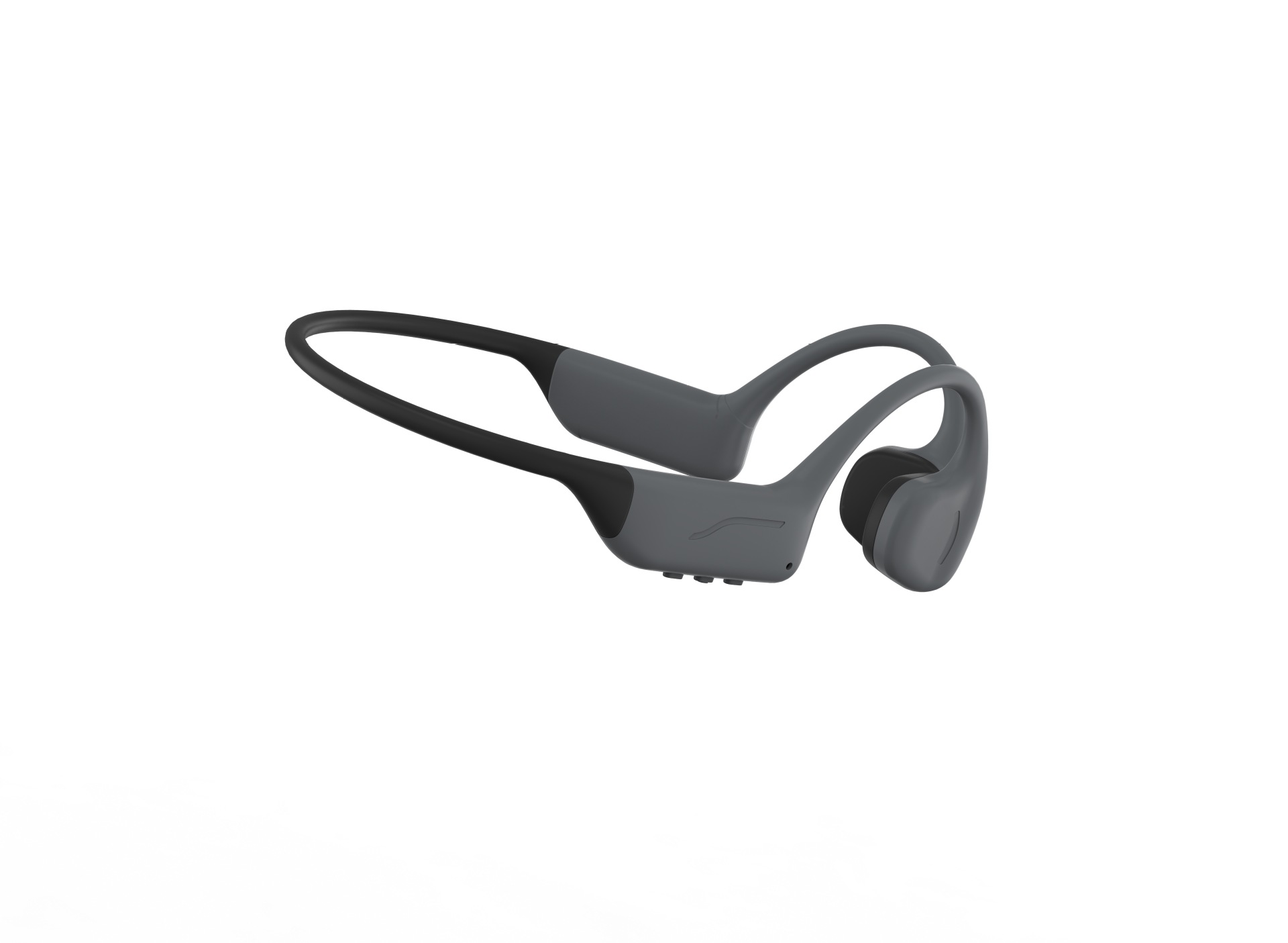Grey open-ear headset